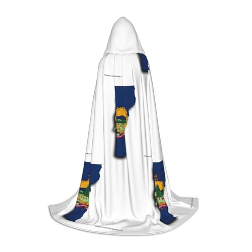 HDSKFNS Umhang mit Kapuze und Umhang der Flagge von Vermont, Unisex, Hexenmantel mit Kapuze, Umhang, Schwarz, Medium von HDSKFNS