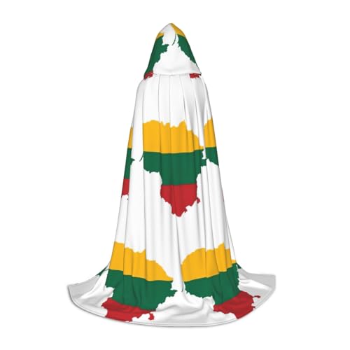 HDSKFNS Umhang mit Litauen-Flagge, für Halloween, mit Kapuze, Maskerade, Cosplay, Kostüm, Unisex, Hexenmantel mit Kapuze, Schwarz, Medium HDSKFNS Umhang mit Litauen-Flagge, für Halloween, mit Kapuze, Maskerade, Cosplay, Kostüm, Unisex, Hexenmantel mit Kapuze, Schwarz, Medium von HDSKFNS