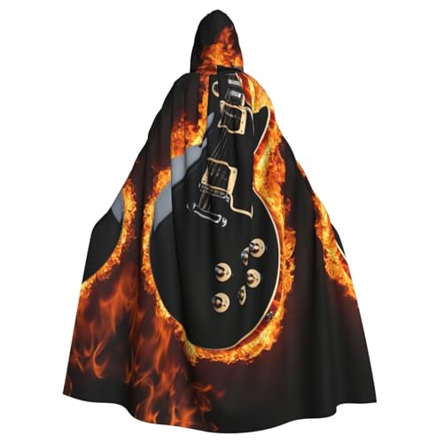 Hexenumhang mit E-Gitarre, Halloween, Weihnachten, Karneval, Cosplay, Kostüm, Party, Umhang, Schwarz Hexenumhang mit E-Gitarre, Halloween, Weihnachten, Karneval, Cosplay, Kostüm, Party, Umhang, Schwarz von HDSKFNS