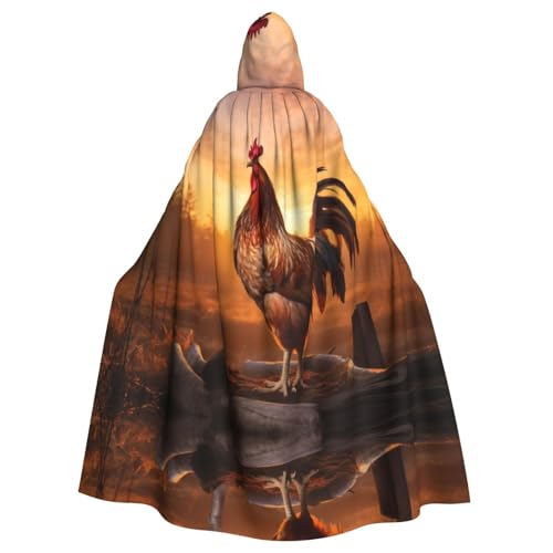 Hexenumhang mit Hahn auf Holz im Bauernland, Halloween, Weihnachten, Karneval, Cosplay, Kostüm, Party, Umhang, Schwarz Hexenumhang mit Hahn auf Holz im Bauernland, Halloween, Weihnachten, Karneval, Cosplay, Kostüm, Party, Umhang, Schwarz von HDSKFNS