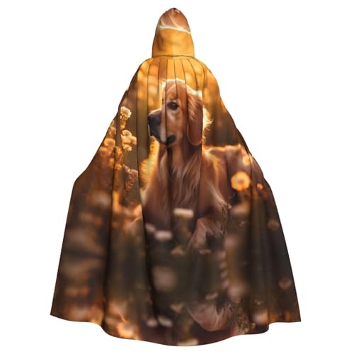 Hexenumhang mit Hund und Blume, Halloween, Weihnachten, Karneval, Cosplay, Kostüm, Party, Umhang, Schwarz Hexenumhang mit Hund und Blume, Halloween, Weihnachten, Karneval, Cosplay, Kostüm, Party, Umhang, Schwarz von HDSKFNS