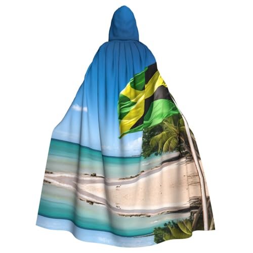 Hexenumhang mit Jamaika-Flagge, Halloween, Weihnachten, Karneval, Cosplay, Kostüm, Party, Umhang, Schwarz Hexenumhang mit Jamaika-Flagge, Halloween, Weihnachten, Karneval, Cosplay, Kostüm, Party, Umhang, Schwarz von HDSKFNS