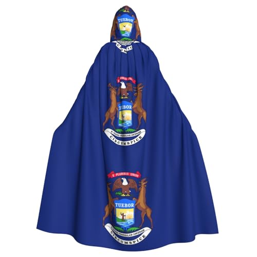 Hexenumhang mit Michigan-Staatsflagge, Halloween, Weihnachten, Karneval, Cosplay, Kostüm, Party, Umhang, Schwarz Hexenumhang mit Michigan-Staatsflagge, Halloween, Weihnachten, Karneval, Cosplay, Kostüm, Party, Umhang, Schwarz von HDSKFNS