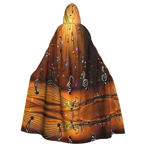 Hexenumhang mit Musiknote, Halloween, Weihnachten, Karneval, Cosplay, Kostüm, Party, Umhang, Schwarz Hexenumhang mit Musiknote, Halloween, Weihnachten, Karneval, Cosplay, Kostüm, Party, Umhang, Schwarz von HDSKFNS