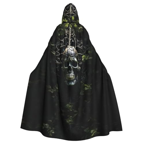 Hexenumhang mit Totenköpfen, Halloween, Weihnachten, Karneval, Cosplay, Kostüm, Party, Umhang, Schwarz, Einheitsgröße Hexenumhang mit Totenköpfen, Halloween, Weihnachten, Karneval, Cosplay, Kostüm, Party, Umhang, Schwarz, Einheitsgröße von HDSKFNS