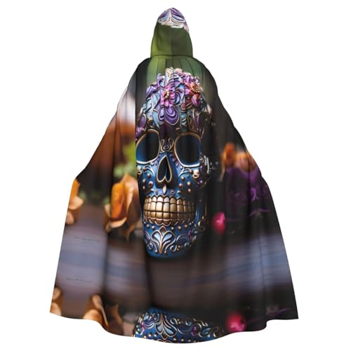 Hexenumhang mit Totenköpfen für Halloween, Weihnachten, Karneval, Cosplay, Kostüm, Party, Umhang, Schwarz Hexenumhang mit Totenköpfen für Halloween, Weihnachten, Karneval, Cosplay, Kostüm, Party, Umhang, Schwarz von HDSKFNS