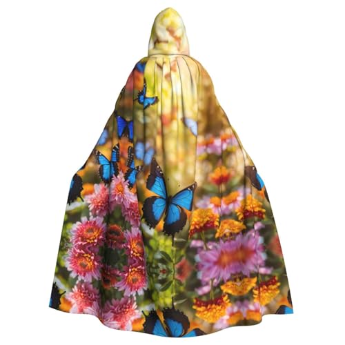 Hexenumhang mit blauem Schmetterling und Blumen, Halloween, Weihnachten, Karneval, Cosplay, Kostüm, Party, Umhang Hexenumhang mit blauem Schmetterling und Blumen, Halloween, Weihnachten, Karneval, Cosplay, Kostüm, Party, Umhang von HDSKFNS