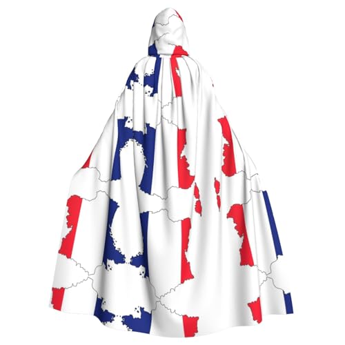 Hexenumhang mit französischer Flagge, Halloween, Weihnachten, Karneval, Cosplay, Kostüm, Party, Umhang, Schwarz Hexenumhang mit französischer Flagge, Halloween, Weihnachten, Karneval, Cosplay, Kostüm, Party, Umhang, Schwarz von HDSKFNS