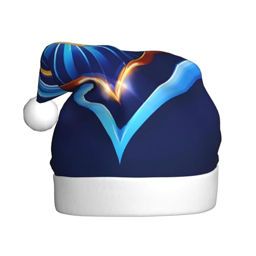 Himmelblaue Herz-Weihnachtsmütze, Weihnachtsmannmütze, Kostüm, Zubehör für Weihnachten, Neujahr, Urlaub, Party, Kopfbedeckung Himmelblaue Herz-Weihnachtsmütze, Weihnachtsmannmütze, Kostüm, Zubehör für Weihnachten, Neujahr, Urlaub, Party, Kopfbedeckung von HDSKFNS