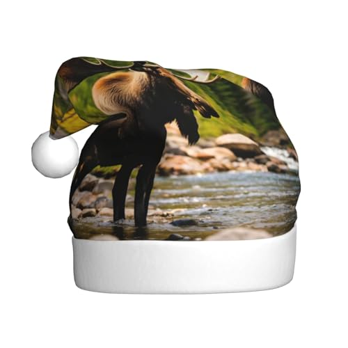 Hirschbär, Elch, Weihnachtsmütze, Weihnachtsmannmütze, Kostüm, Zubehör für Weihnachten, Neujahr, Urlaub, Party, Kopfbedeckung Hirschbär, Elch, Weihnachtsmütze, Weihnachtsmannmütze, Kostüm, Zubehör für Weihnachten, Neujahr, Urlaub, Party, Kopfbedeckung von HDSKFNS