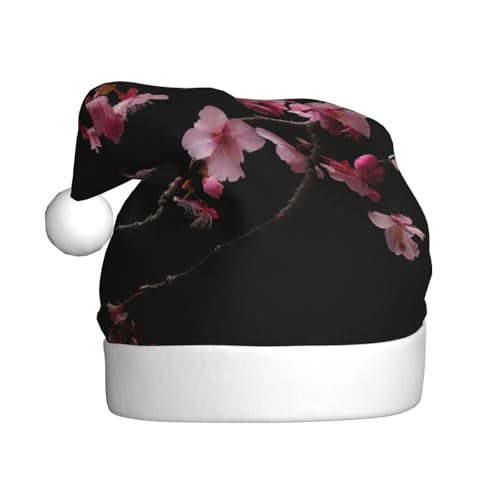 Japanische Kirschblumen-Weihnachtsmütze, Weihnachtsmannmütze, Kostüm, Zubehör für Weihnachten, Neujahr, Urlaub, Party, Kopfbedeckung Japanische Kirschblumen-Weihnachtsmütze, Weihnachtsmannmütze, Kostüm, Zubehör für Weihnachten, Neujahr, Urlaub, Party, Kopfbedeckung von HDSKFNS