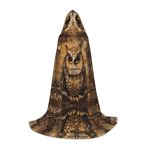 Kapuzenumhang mit Eule und Glauben auf Halloween, Maskerade, Cosplay-Kostüm, Unisex, Hexenmantel mit Kapuze, Umhang, Schwarz, Medium Kapuzenumhang mit Eule und Glauben auf Halloween, Maskerade, Cosplay-Kostüm, Unisex, Hexenmantel mit Kapuze, Umhang, Schwarz, Medium von HDSKFNS