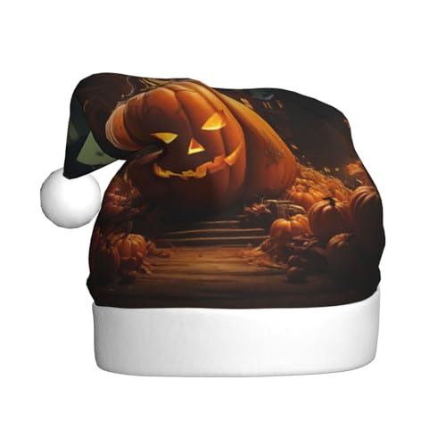 Kürbis Halloween Weihnachtsmütze Nikolausmütze Kostüm Zubehör für Weihnachten Neujahr Urlaub Party Kopfbedeckung von HDSKFNS