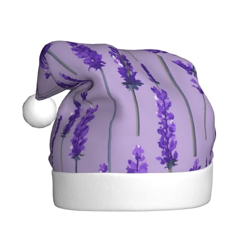 Lavendel-Stempel, Weihnachtsmütze, Weihnachtsmannmütze, Kostüm, Zubehör für Weihnachten, Neujahr, Urlaub, Party, Kopfbedeckung Lavendel-Stempel, Weihnachtsmütze, Weihnachtsmannmütze, Kostüm, Zubehör für Weihnachten, Neujahr, Urlaub, Party, Kopfbedeckung von HDSKFNS