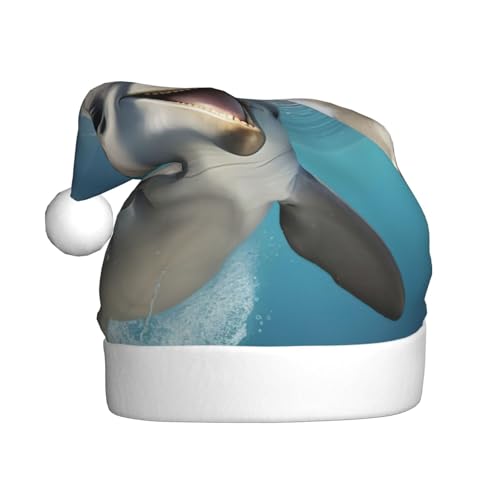 Lustige Tier-Delfin-Weihnachtsmütze, Weihnachtsmannmütze, Kostüm, Zubehör für Weihnachten, Neujahr, Urlaub, Party, Kopfbedeckung Lustige Tier-Delfin-Weihnachtsmütze, Weihnachtsmannmütze, Kostüm, Zubehör für Weihnachten, Neujahr, Urlaub, Party, Kopfbedeckung von HDSKFNS