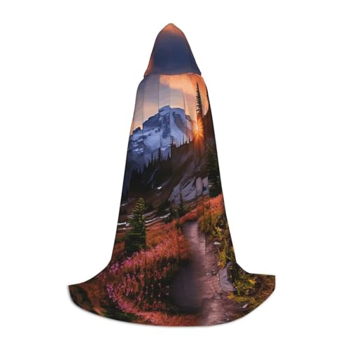 Nationalpark-Druck, Halloween-Kapuzenumhang, Maskerade, Cosplay-Kostüm, Unisex, Hexenmantel mit Kapuze, Umhang, Schwarz, Medium Nationalpark-Druck, Halloween-Kapuzenumhang, Maskerade, Cosplay-Kostüm, Unisex, Hexenmantel mit Kapuze, Umhang, Schwarz, Medium von HDSKFNS