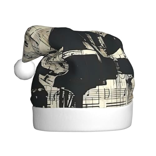 Noten Weihnachtsmütze, Weihnachtsmannmütze, Kostüm, Zubehör für Weihnachten, Neujahr, Urlaub, Party, Kopfbedeckung Noten Weihnachtsmütze, Weihnachtsmannmütze, Kostüm, Zubehör für Weihnachten, Neujahr, Urlaub, Party, Kopfbedeckung von HDSKFNS