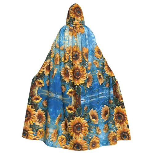 Ölgemälde, Sonnenblume, Halloween, Weihnachten, Hexenumhang, Robe, Karneval, Cosplay, Kostüm, Party, Umhang, Schwarz, Einheitsgröße Ölgemälde, Sonnenblume, Halloween, Weihnachten, Hexenumhang, Robe, Karneval, Cosplay, Kostüm, Party, Umhang, Schwarz, Einheitsgröße von HDSKFNS