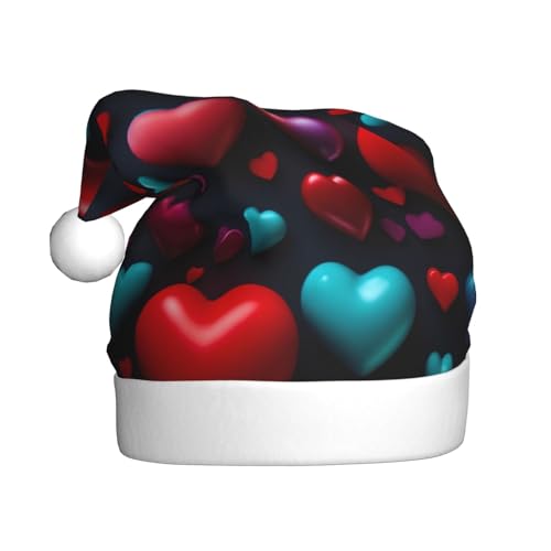 Romantische rote Herz-Weihnachtsmütze, Weihnachtsmannmütze, Kostüm, Zubehör für Weihnachten, Neujahr, Urlaub, Party, Kopfbedeckung Romantische rote Herz-Weihnachtsmütze, Weihnachtsmannmütze, Kostüm, Zubehör für Weihnachten, Neujahr, Urlaub, Party, Kopfbedeckung von HDSKFNS