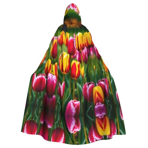 Rosafarbene Tulpen, Halloween, Weihnachten, Hexenumhang, Robe, Karneval, Cosplay, Kostüm, Party, Umhang von HDSKFNS