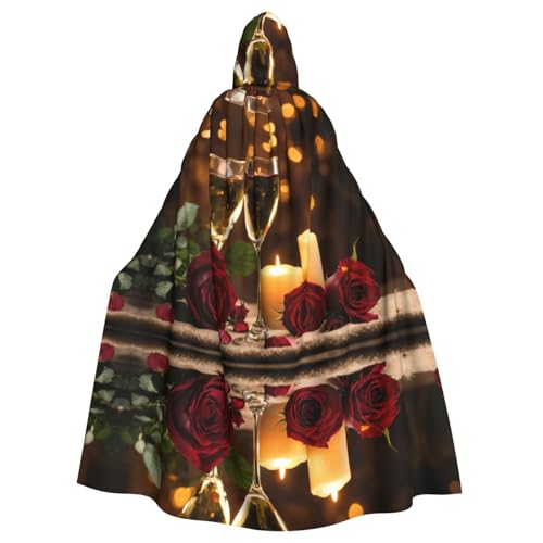 Rote Rose und Wein, romantischer Hexenumhang für Liebhaber, Halloween, Weihnachten, Karneval, Cosplay, Kostüm, Party, Umhang Rote Rose und Wein, romantischer Hexenumhang für Liebhaber, Halloween, Weihnachten, Karneval, Cosplay, Kostüm, Party, Umhang von HDSKFNS