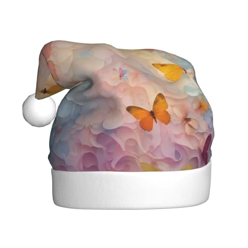Schmetterlings-Weihnachtsmütze, Weihnachtsmannmütze, Kostüm, Zubehör für Weihnachten, Neujahr, Urlaub, Party, Kopfbedeckung Schmetterlings-Weihnachtsmütze, Weihnachtsmannmütze, Kostüm, Zubehör für Weihnachten, Neujahr, Urlaub, Party, Kopfbedeckung von HDSKFNS