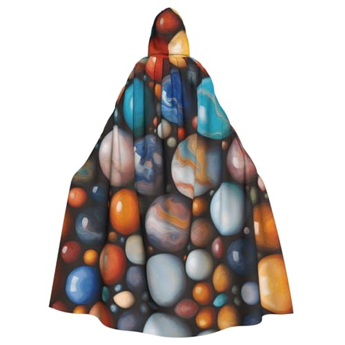 Umhang mit Kapuze für Damen, Herren, Hexenumhang, Robe, Karneval, Cosplay, Kostüm, Partys, Schwarz von HDSKFNS