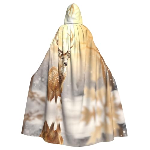 Umhang mit goldenem Hirsch, Weihnachten, Halloween, Weihnachten, Hexe, Karneval, Cosplay, Kostüm, Party, Umhang Umhang mit goldenem Hirsch, Weihnachten, Halloween, Weihnachten, Hexe, Karneval, Cosplay, Kostüm, Party, Umhang von HDSKFNS