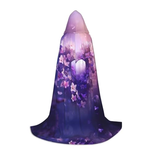 Violetter Halloween-Umhang mit Kapuze, Maskerade, Cosplay-Kostüm, Unisex, Hexenmantel mit Kapuze, Umhang, Schwarz, Large Violetter Halloween-Umhang mit Kapuze, Maskerade, Cosplay-Kostüm, Unisex, Hexenmantel mit Kapuze, Umhang, Schwarz, Large von HDSKFNS