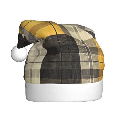 Weihnachtsmütze, Weihnachtsmannmütze, Kostüm, Zubehör für Weihnachten, Neujahr, Urlaub, Party, Kopfbedeckung, Gelb / Grau / Schwarz Weihnachtsmütze, Weihnachtsmannmütze, Kostüm, Zubehör für Weihnachten, Neujahr, Urlaub, Party, Kopfbedeckung, Gelb / Grau / Schwarz von HDSKFNS