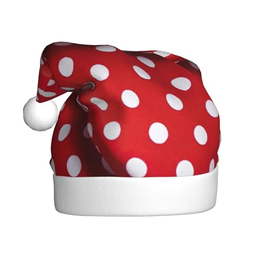 Weihnachtsmütze, Weihnachtsmannmütze, Kostüm, Zubehör für Weihnachten, Neujahr, Urlaub, Party, Kopfbedeckung, Rot / Weiß von HDSKFNS