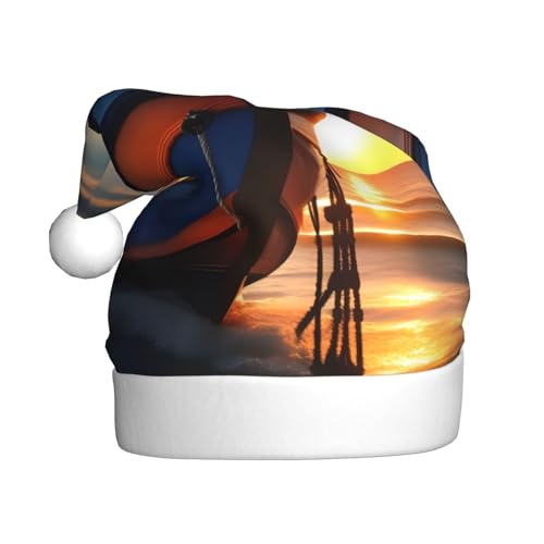 Weihnachtsmütze mit Boot, Strand, Sonnenaufgang, nautische Weihnachtsmütze, Kostüm, Zubehör für Weihnachten, Neujahr, Urlaub, Party, Kopfbedeckung Weihnachtsmütze mit Boot, Strand, Sonnenaufgang, nautische Weihnachtsmütze, Kostüm, Zubehör für Weihnachten, Neujahr, Urlaub, Party, Kopfbedeckung von HDSKFNS