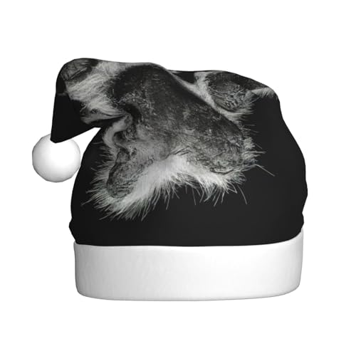 Weihnachtsmütze mit Pfotenabdruck, Weihnachtsmannmütze, Kostümzubehör für Weihnachten, Neujahr, Urlaub, Party, Kopfbedeckung von HDSKFNS