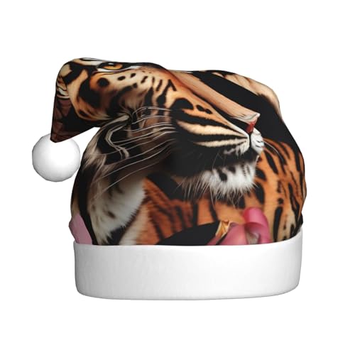 Weihnachtsmütze mit Tiermotiv, Leopardenmuster, Rose, Weihnachtsmannmütze, Kostüm, Zubehör für Weihnachten, Neujahr, Urlaub, Party, Kopfbedeckung Weihnachtsmütze mit Tiermotiv, Leopardenmuster, Rose, Weihnachtsmannmütze, Kostüm, Zubehör für Weihnachten, Neujahr, Urlaub, Party, Kopfbedeckung von HDSKFNS