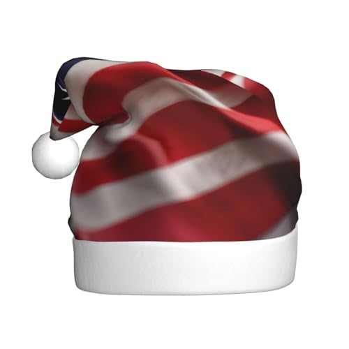 Weihnachtsmütze mit amerikanischer Flagge, Weihnachtsmannmütze, Kostüm, Zubehör für Weihnachten, Neujahr, Urlaub, Party, Kopfbedeckung Weihnachtsmütze mit amerikanischer Flagge, Weihnachtsmannmütze, Kostüm, Zubehör für Weihnachten, Neujahr, Urlaub, Party, Kopfbedeckung von HDSKFNS