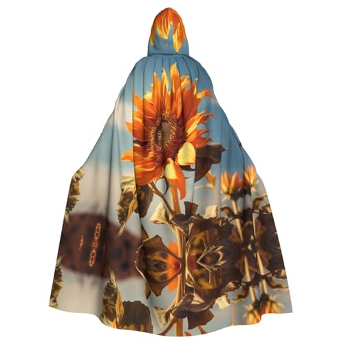 Wunderschöner Hexenumhang mit Sonnenblume, Halloween, Weihnachten, Karneval, Cosplay, Kostüm, Party, Umhang, Schwarz Wunderschöner Hexenumhang mit Sonnenblume, Halloween, Weihnachten, Karneval, Cosplay, Kostüm, Party, Umhang, Schwarz von HDSKFNS