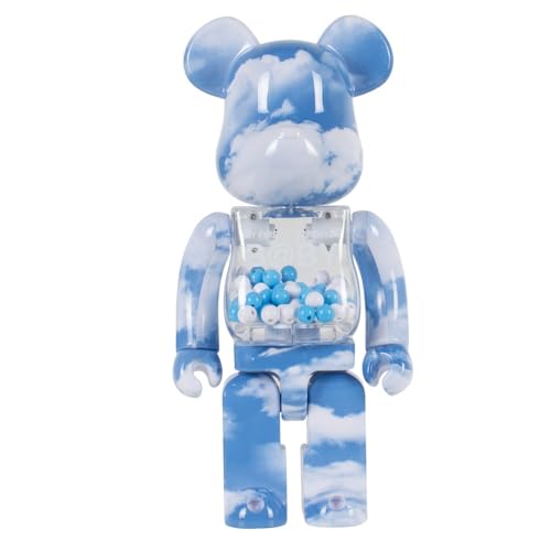 HDSLURIO 400% Bearbrick The Blue Sky And White Clouds Violent Bear Doll Model Desktop Ornament 28 cm von HDSLURIO