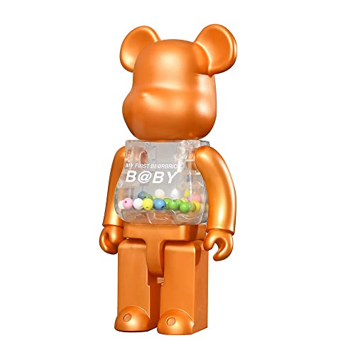 HDSLURIO Violent Bear Building Blocks Bear, 400% Bearbricks Handmade Collectible Toys Geschenke Fashion Decorations Office/Vitrine Sculpture Statue 28cm/11in von HDSLURIO
