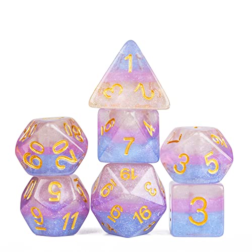 HDdais 7PCS 3 Colors DND Dice Polyhedral Dice Set Glitter D&D Dice for Dungeons and Dragons Role Playing MTG and Other Tabletop Games HDdais 7PCS 3 Colors DND Dice Polyhedral Dice Set Glitter D&D Dice for Dungeons and Dragons Role Playing MTG and Other Tabletop Games von HDdais