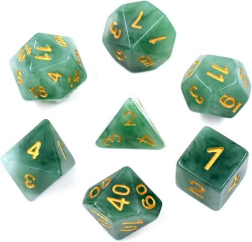 HDdais Polyhedral DND Dice Sets Gree Jade Dice for Dungeons and Dragons Pathfinder DND RPG MTG Table Gaming Dice HDdais Polyhedral DND Dice Sets Gree Jade Dice for Dungeons and Dragons Pathfinder DND RPG MTG Table Gaming Dice von HDdais