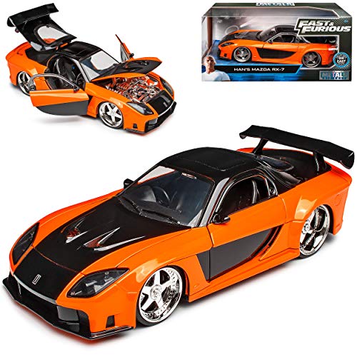 Mazda RX-7 Han´s Orange 1991-2002 Fast & Furious 8 The Fast and The Furious 1/24 Jada Modell Auto von HDmirrorR