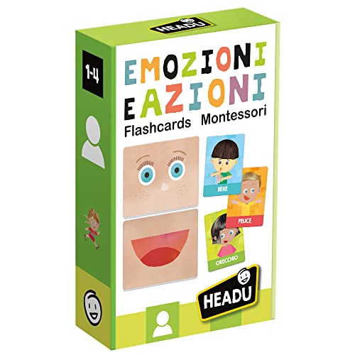 Headu Flashcards Montessori Emozioni E Azioni 1-4 Jahre von Headu