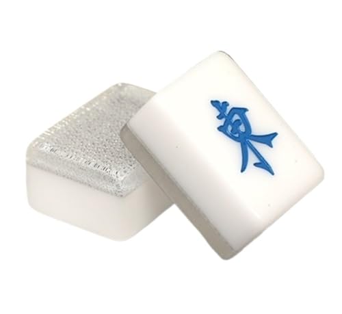 HEAGER Mahjong Reagenzglashalter, Mahjong aus Kristall, Acryl, mit 144 gravierten Fliesen, Unterhaltung, Reisen, Familie, Mahjong (Silber) von HEAGER