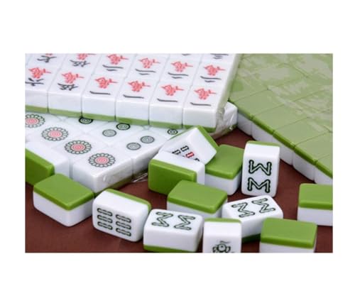 HEAGER Reagenzglashalter, klein, 144 Mahjong-Fliesen, Mahjong-Set, Partyspiel, traditionelles Spiel mit Box (22 mm) von HEAGER