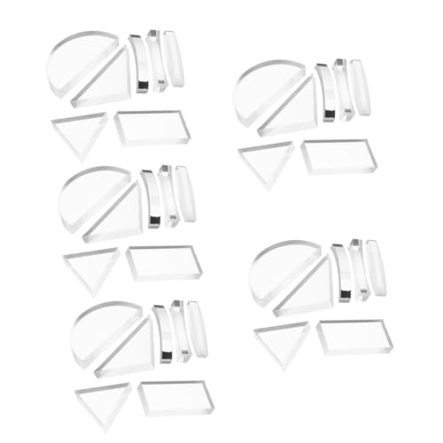 5 Sätze Optisches Linsenset Physik Halbrundes Prisma Linse Für Den Naturwissenschaftlichen Unterricht Kaleidoskop Optisches Prisma Reflektorfotografie Transparent Glas 7 Stück * 5 HEALEEP 5 Sätze Optisches Linsenset Physik Halbrundes Prisma Linse Für Den Naturwissenschaftlichen Unterricht Kaleidoskop Optisches Prisma Reflektorfotografie Transparent Glas 7 Stück * 5 HEALEEP von HEALEEP