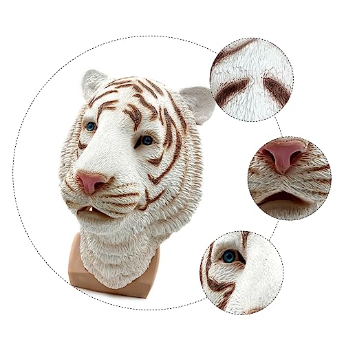 HEALEEP 1 PC Tigermaske Halloween Tierkopf Lebendiger Tiger Halloween Tiger Halloweenkopf Atmungsaktive Tigergesichtsabdeckung Halloween Cosplay Zubehör Partykostüm Masken Streich von HEALEEP