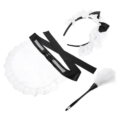 HEALEEP 1 Satz Maid Kostüm Zubehör Set Teiliges Set mit Schürze Stirnband und Duster für Cosplay und Partys Hochwertige Accessoires für Hausmädchen und Reinigungskraft für Besondere HEALEEP 1 Satz Maid Kostüm Zubehör Set Teiliges Set mit Schürze Stirnband und Duster für Cosplay und Partys Hochwertige Accessoires für Hausmädchen und Reinigungskraft für Besondere von HEALEEP
