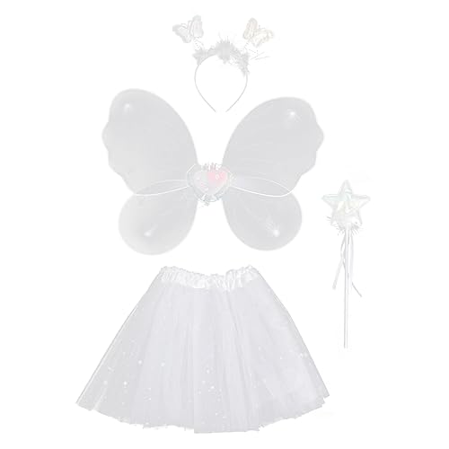 HEALEEP 1 Satz Schmetterlingsflügel Kostümset für Mädchen Tüllrock und Accessoires für Karneval Fasching Party oder Fotoshooting Leicht und für Kleine Feen HEALEEP 1 Satz Schmetterlingsflügel Kostümset für Mädchen Tüllrock und Accessoires für Karneval Fasching Party oder Fotoshooting Leicht und für Kleine Feen von HEALEEP
