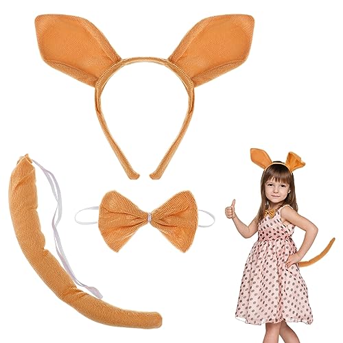 HEALEEP 1 Satz Tierkostüm Set Teiliges Tierkopfschmuck Set mit Stirnband Fliege und für Karneval Cosplay Geburtstagsfeiern und Festliche Anlässe HEALEEP 1 Satz Tierkostüm Set Teiliges Tierkopfschmuck Set mit Stirnband Fliege und für Karneval Cosplay Geburtstagsfeiern und Festliche Anlässe von HEALEEP