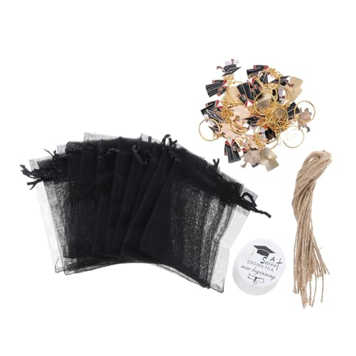 HEALEEP 1 Set Gastgeschenke Für Die Abschlussfeier: Mini-schlüsselanhänger-set Mit Abschlusshut-anhänger, Anhängern Und Organzabeuteln – Abschlussfeier-dekorationen Für Zeremonien von HEALEEP